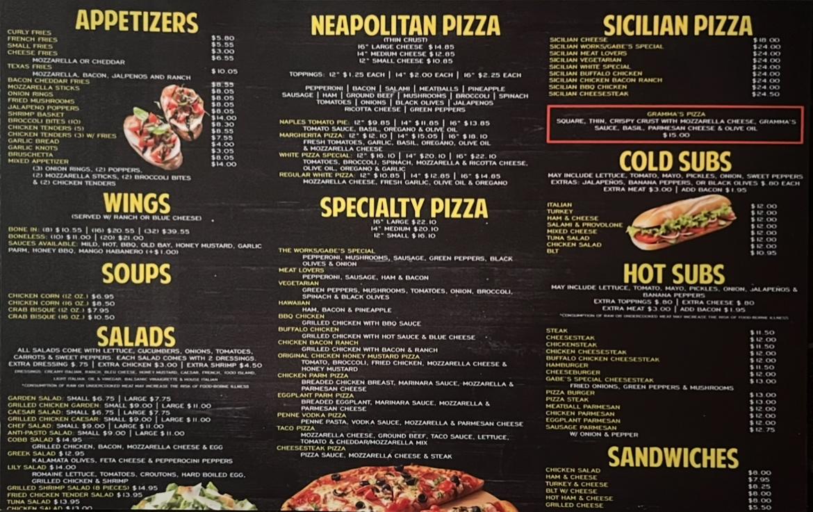 Gabe's Pizza Place