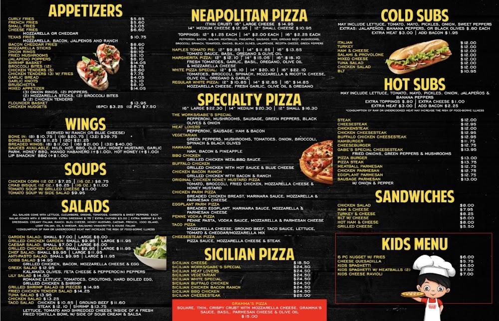 Gabe's Pizza Place Menu image 1